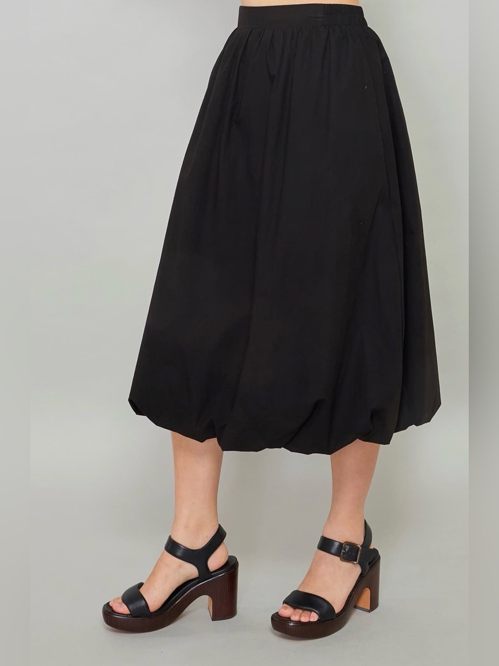 MELLODAY Y2K Bubble Hem Puffball Midi Skirt Size XLarge